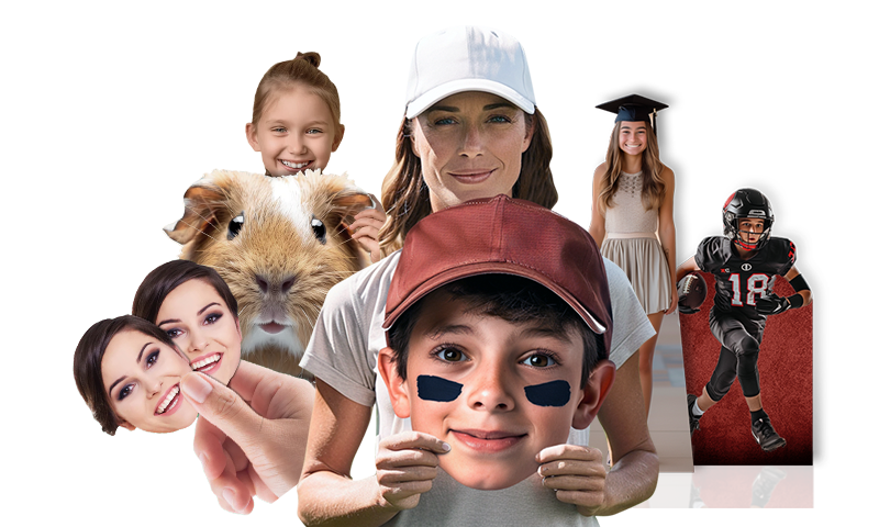 Image of people with custom Fathead products